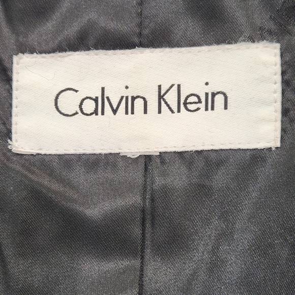 Calvin Klein,Vintage,Maxi Coat, Angora Blend,Black Genuine Fox Fur, Womens M - Picture 3 of 9